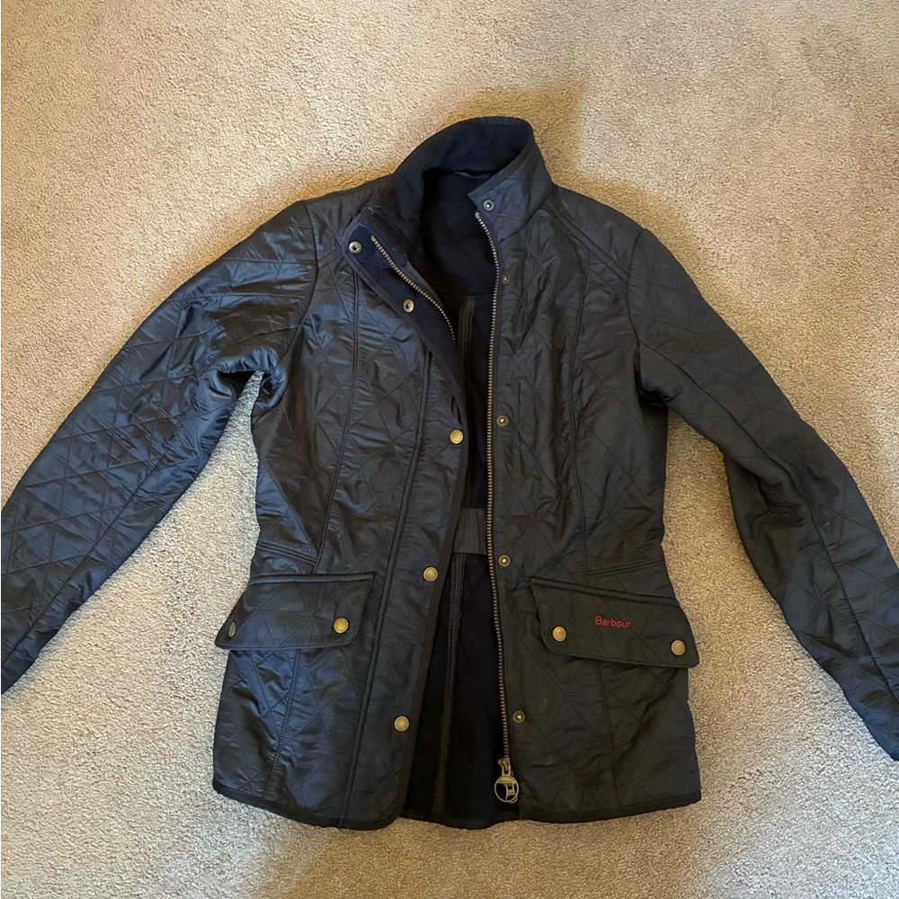 Barbour Ladies Cavalry Polarquilt Jacket in navy (size US6- fits like a 4)
